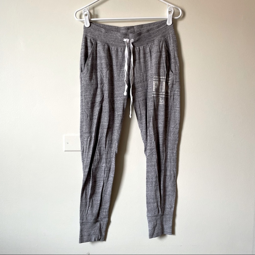 PINK Victoria’s Secret gray women’s sweatpants‎ taper comfortable casual lounge